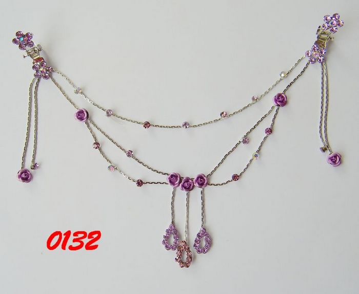 儿童额头链 拉丁舞头链公主链盘头儿童发饰头