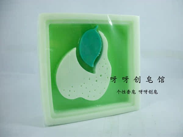 梨子水果香皂批发 可爱肥皂水晶皂创意儿童洁