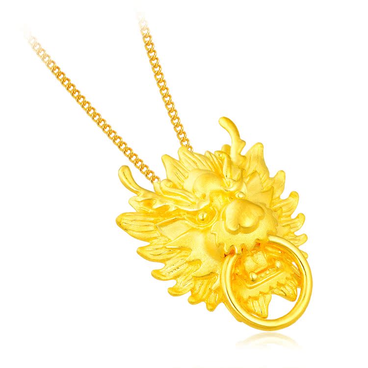 【评价】周大福官方正品黄金\/足金龙吊坠(工费