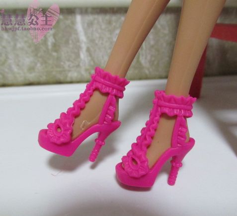 美泰鞋㊣barbie芭比娃娃正版配件正品 高跟鞋 新款 短靴-便宜推