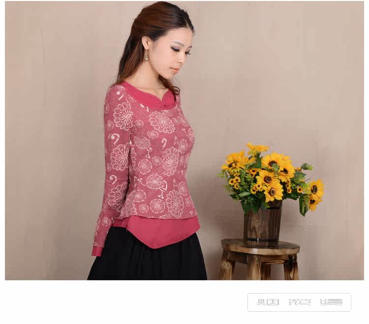 <em>烟花烫</em>ZY<em>2013</em>秋<em>新款女装</em>气质复古印花修身假