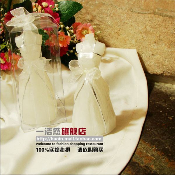 Haoin Wedding gift candle-candle bridal wedding dresses brides wedding candle-gift ideas