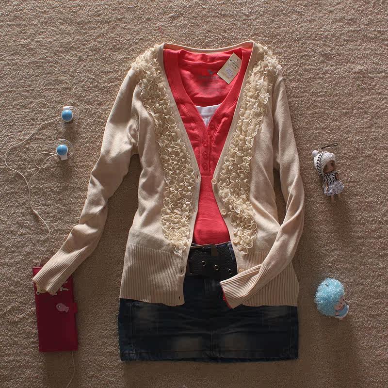 批发采购女式针织衫-<em>开衫 原单 韩国女</em>显瘦高腰