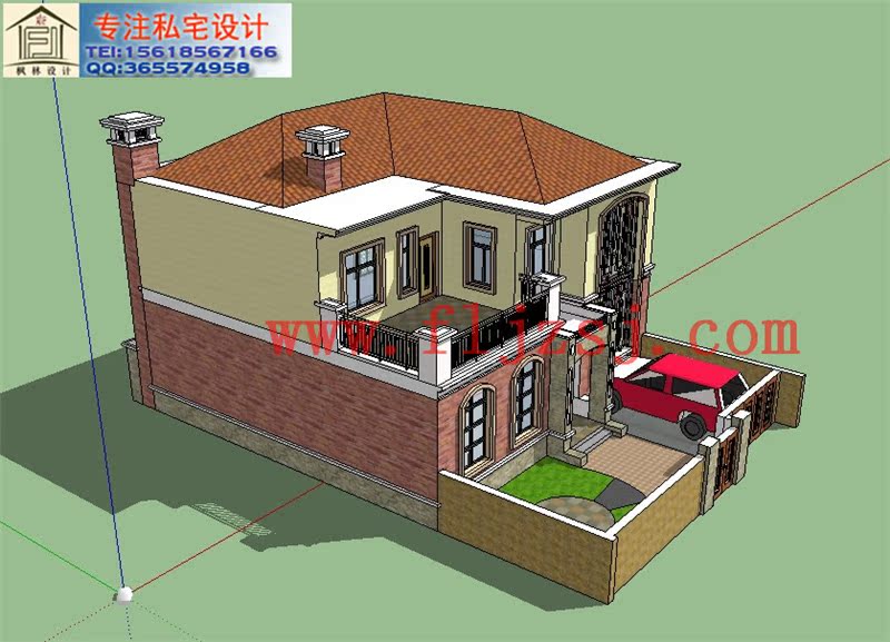 枫林设计案例赏析——西安两层欧式坡顶某私宅设计