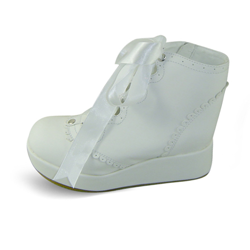 an * tai * na *   LOLITA   COS Retro elegant style silk ribbon Hollow out Single shoes 9973 Square heel waterproof