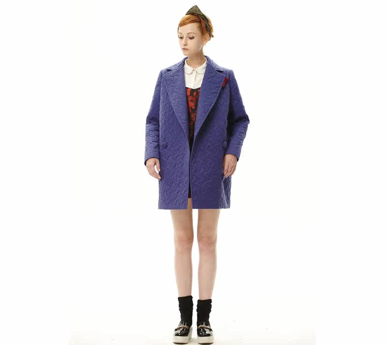 秋売/<em>秋壳</em> 原创设计 欧美风<em>双排扣</em>棉服大衣<em>外套</em>