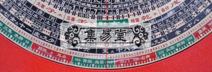 【集易堂 八寸五彩色三元三合风水罗盘综合盘
