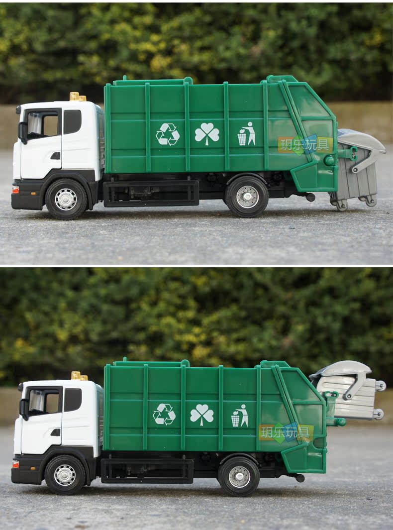 俊基正品1:43斯堪尼亚卡车 垃圾车模型儿童玩具6621