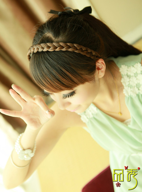 2013 New OL Temperament Vintage Sweet Womens Wig Braids Headband