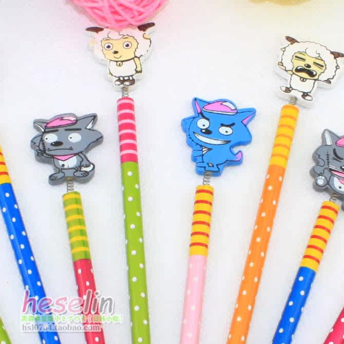 Colorful Cartoon Animals Style Wooden Pencils 2B Student Pencils10pcs B24