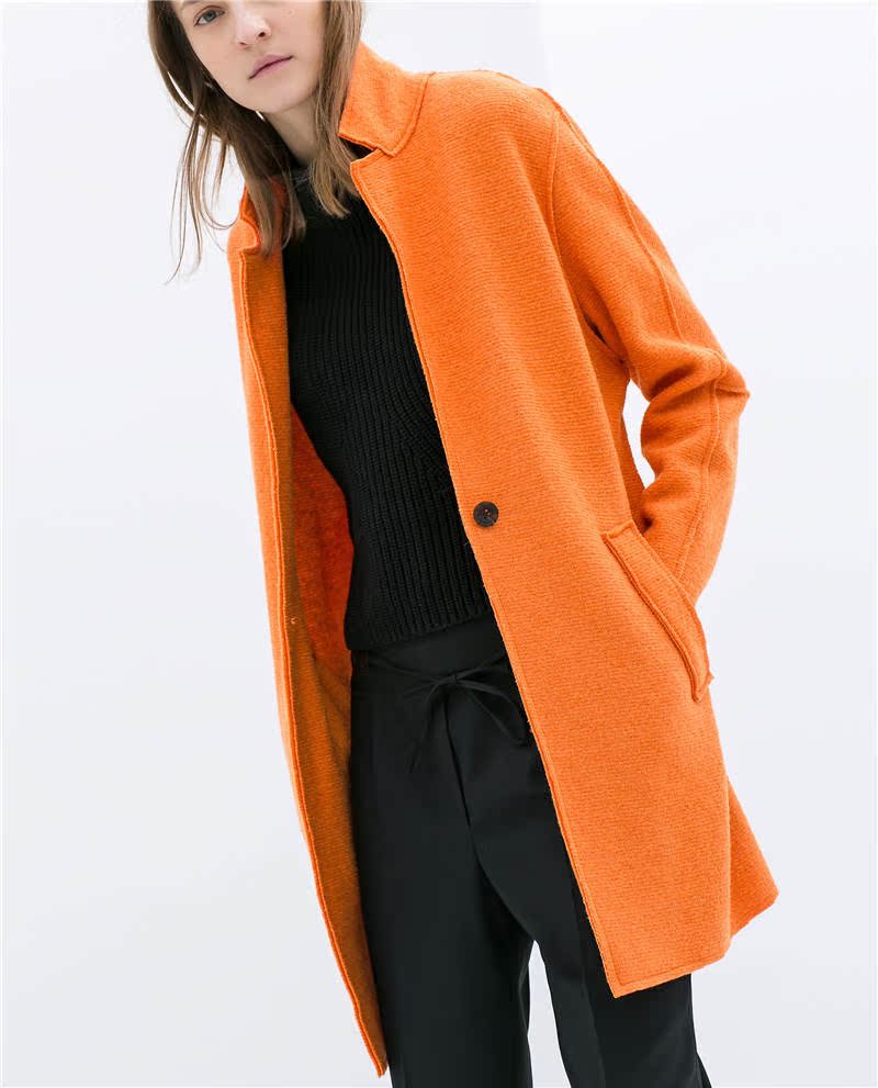 Orange Coat Zara