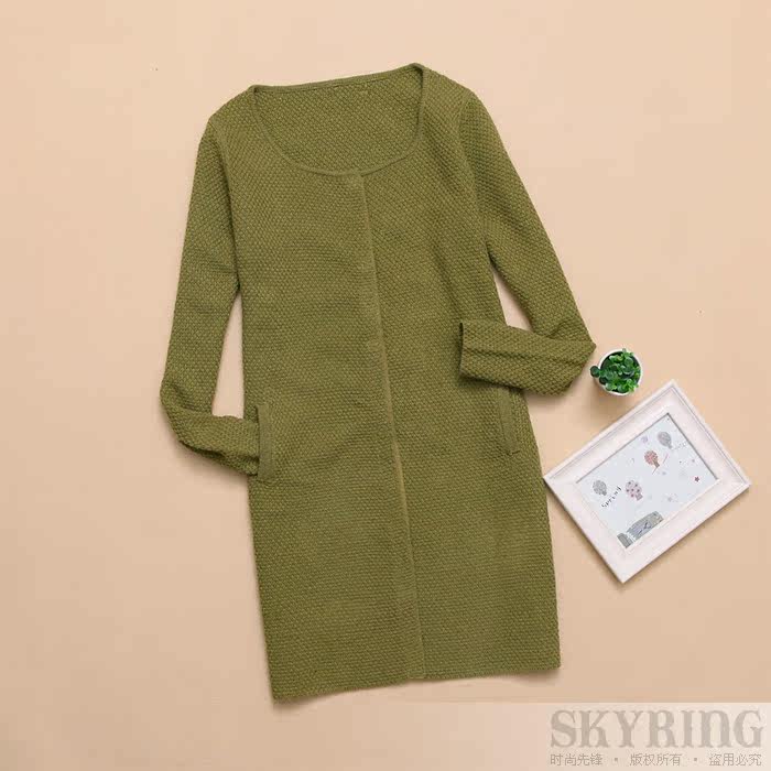 kyring品牌 100%羔羊毛加厚女<em>长毛衣外套开衫</em>