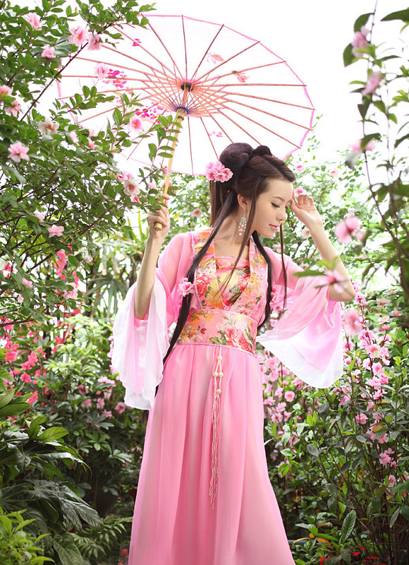 <em>古装</em> 唐装 汉服 古代女式服装 <em>精美</em>飘逸雪纺裙 
