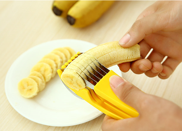 【优质304刀片香蕉切片器 环保切香蕉神器水果