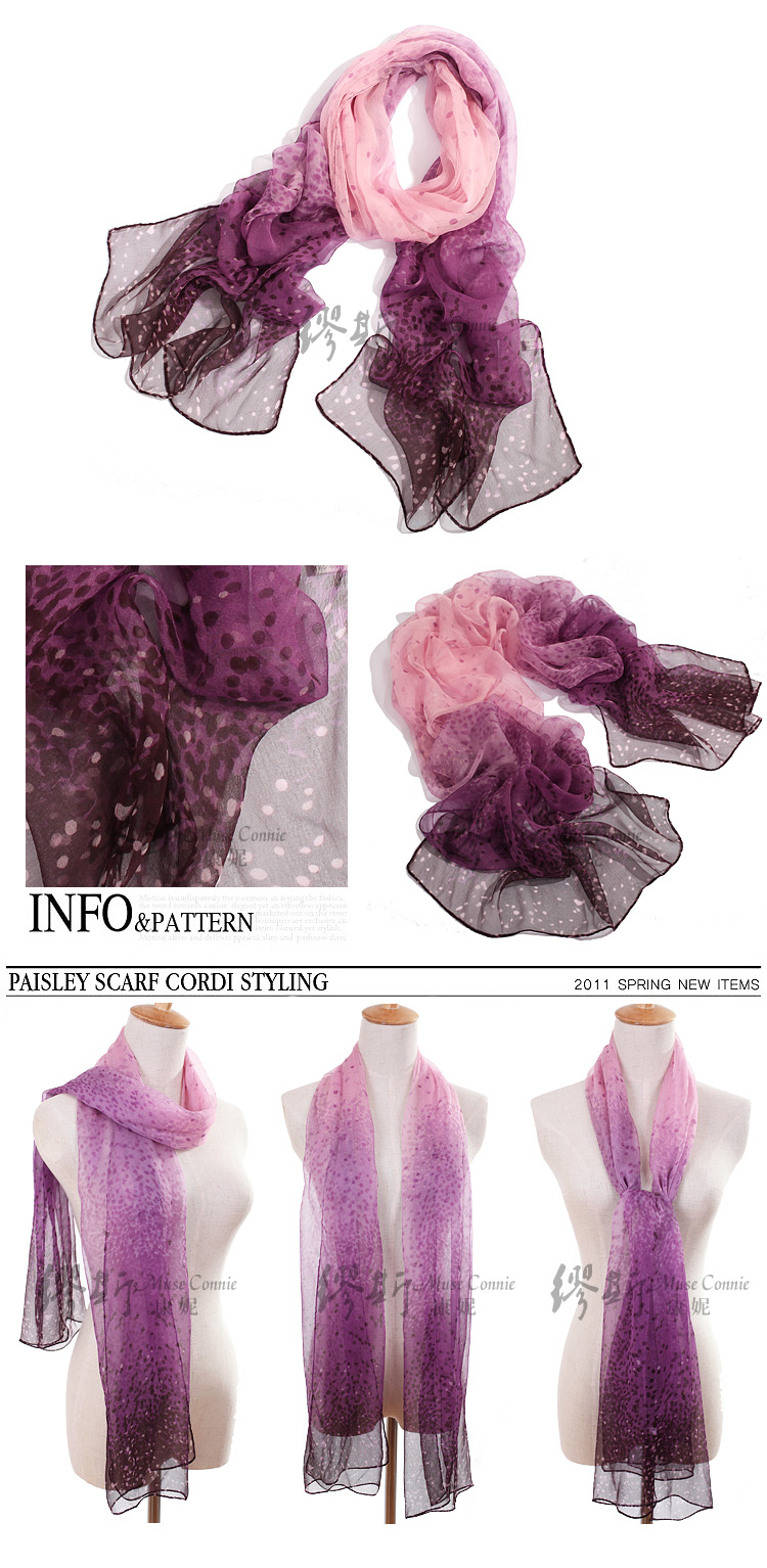 шарф MUSES Connie s00s 2013 Женское Шифон, жоржет Шарф В горошек Весна и осень, Лето, Зима Цветочный принт шарф MUSES Connie s00s 2013 Женское Шифон, жоржет Шарф В горошек Весна и осень, Лето, Зима Цветочный принт