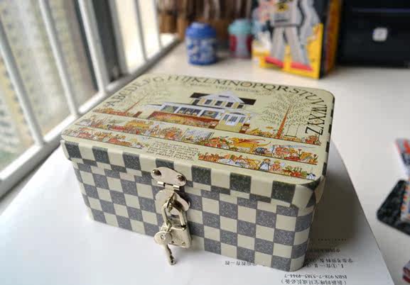 Dilute tiecheng metal box-with lock big metal boxes/gifts/House series