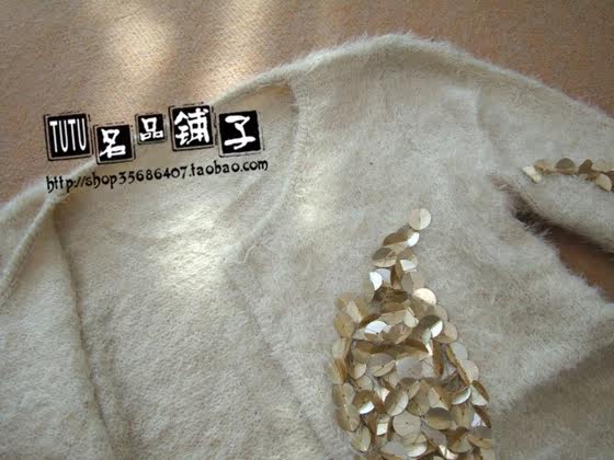 (现货) 2012新款 欧美原单 亮片<em>毛衣闪片</em>毛<em>绒绒</em>