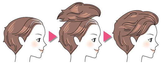 美禾假发<em>短发</em>真发补发女士补发块<em>头顶</em>稀少补头