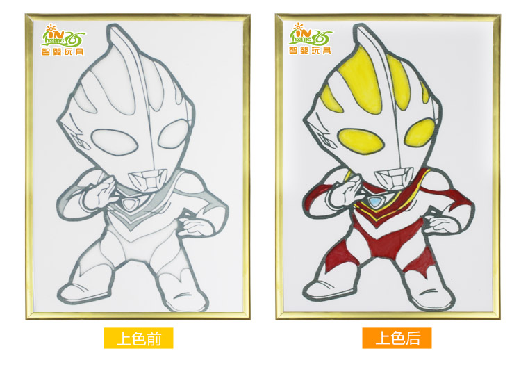智婴玩具，涂鸦画上色对比