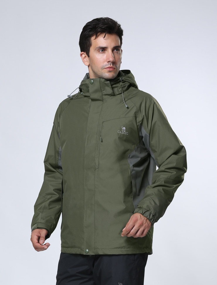 【秋冬新品首发】骆驼户外冲锋衣 保暖两件套男正品登山服3f80001