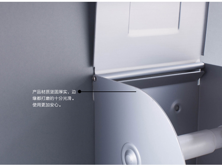 Zheng Shan Thickening of bathroom space aluminium waterproof toilet paper toilet paper holder paper towel box of tissues stand 1605 with rollers