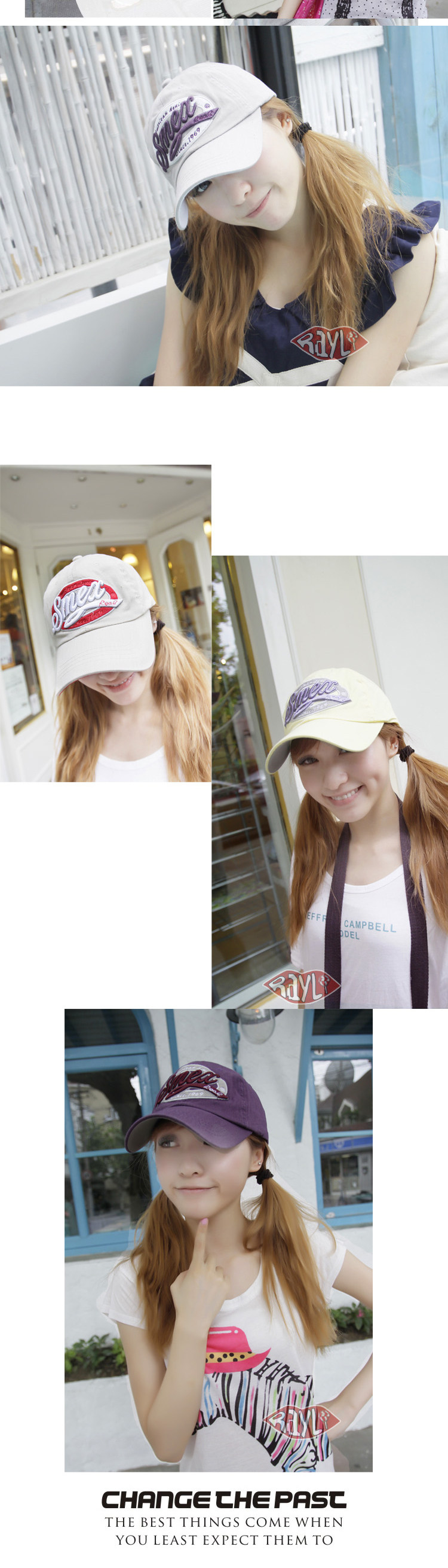 Rayli RAYLI fashion baseball cap influx of Korean men and women hot SMEX personality letter Cap K1100