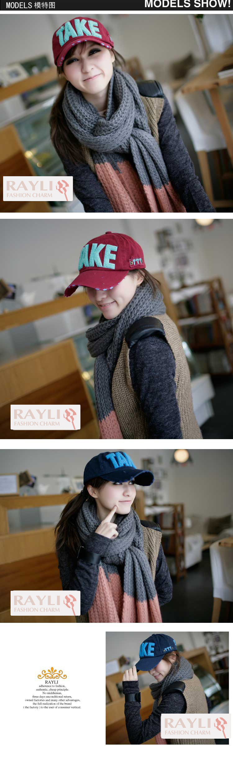 Rayli RAYLI Hat woman man spring/summer wave of hip hop fashion Korean leisure TAKE letters authentic baseball cap K5005