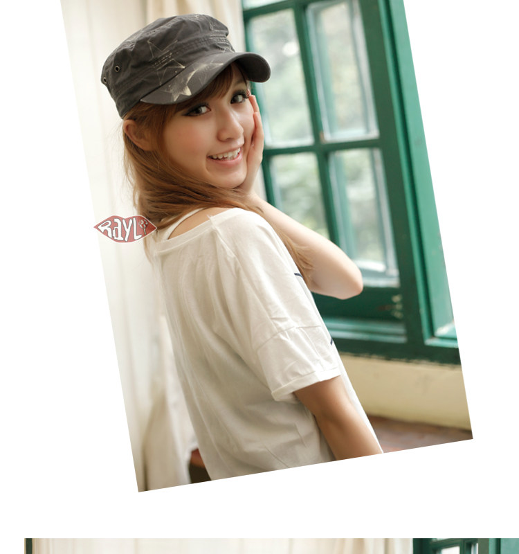 flat-topped hat leisure Korean men and ladies hats Hat Cap short eaves K1029