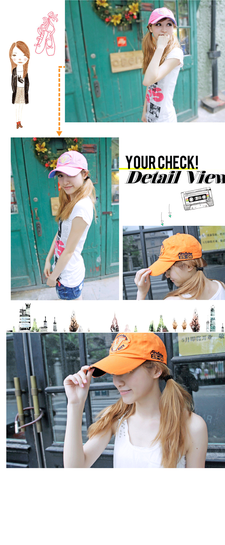 Rayli RAYLI authentic hip hop baseball cap summer General company of Korean men and women surge letter v leisure hats K4062