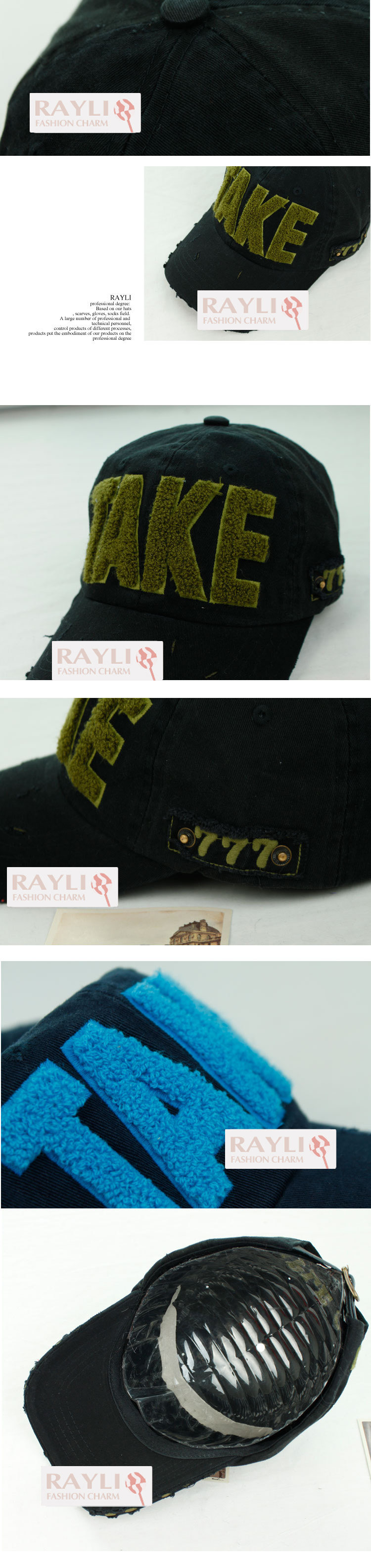 RAYLI Hat woman man spring/summer wave of hip hop fashion Korean leisure TAKE letters authentic baseball cap K5005