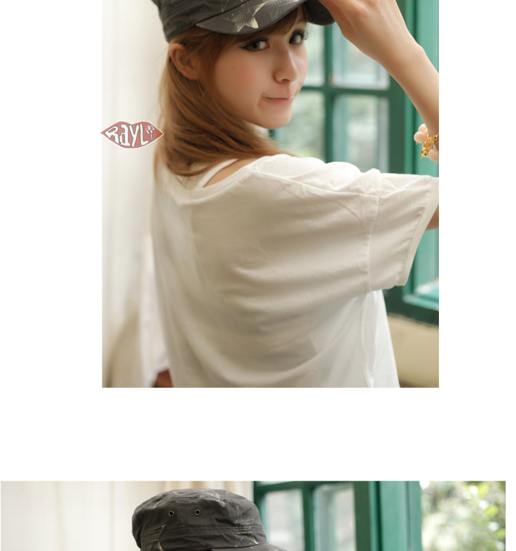 flat-topped hat leisure Korean men and ladies hats Hat Cap short eaves K1029