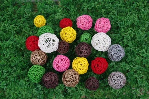 彩色藤球 干枝干花球 干花装饰 摄影道具 装饰彩球 正品