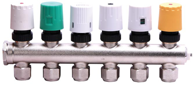 电热执行器_安装在地暖分集水器