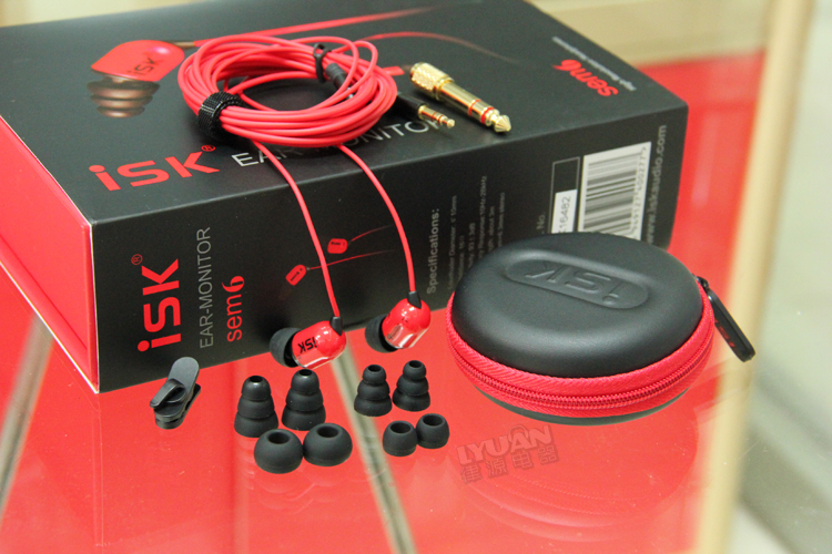 ISK SEM6高保真入耳式监听耳机 高端耳塞 录