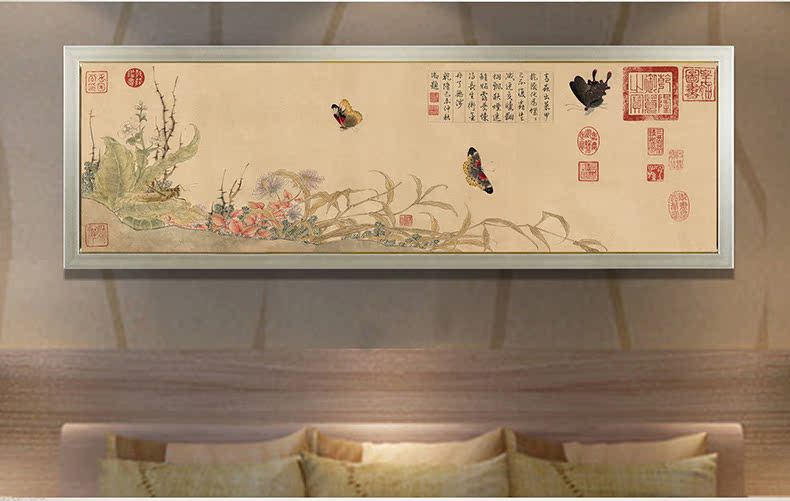 【梵格 高档现代中式客厅装饰画玄关壁画书房