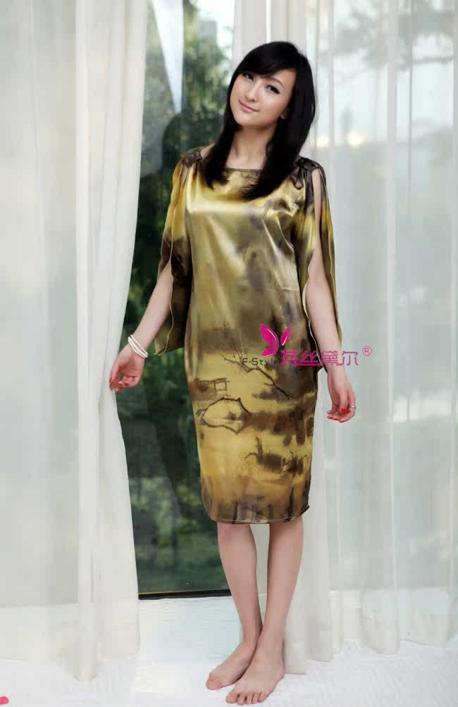 2013夏季 宽松大码梦寻古村仿真丝<em>睡衣 品牌</em>睡