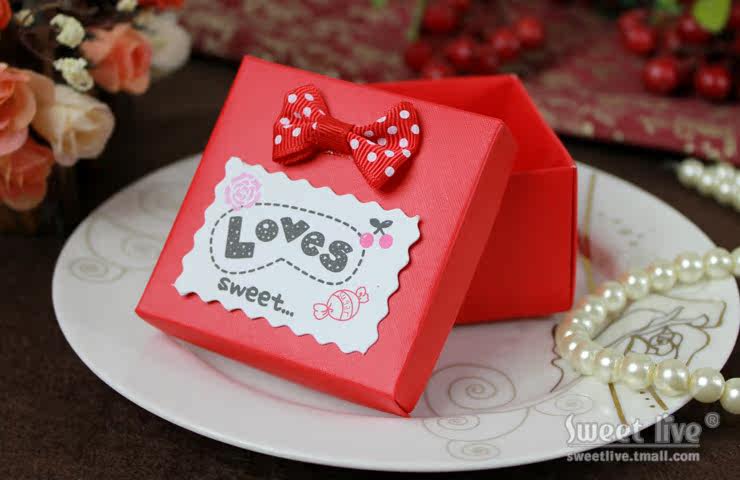 Sweetlive meet individual happiness candies box happiness candies bag red creative happiness candies packaged European-style candy boxes