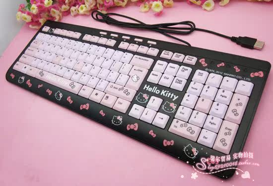 2013新款Hello kitty键盘超薄键盘电脑键盘卡通