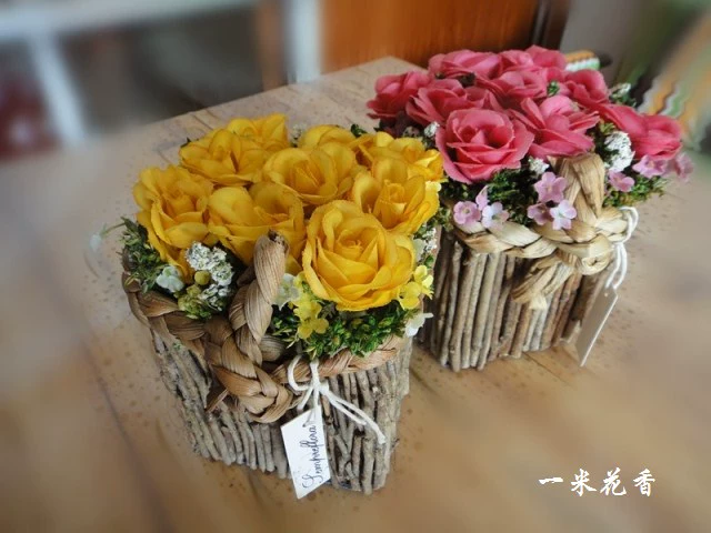 Hoa khô Ogabi Sri Lanka hoa khô, trang trí theo phong cách đồng quê nông thôn, hoa hồng dài chín chín hạnh phúc 3 màu - Hoa nhân tạo / Cây / Trái cây