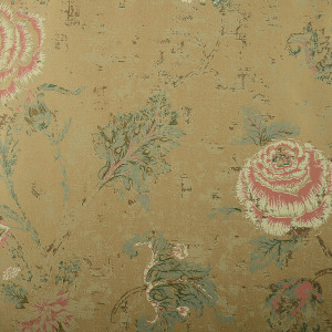 G旗航美式乡村田园风壁纸卧室客厅手绘花型复