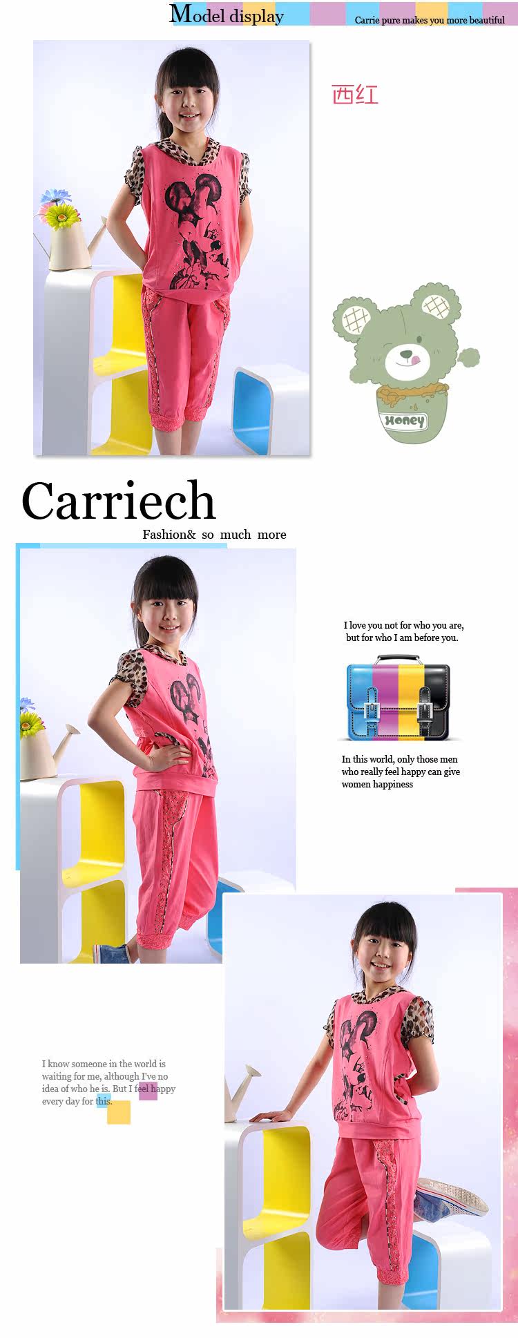 Clearance sale-season summer 2013 great children's clothes girls big children ladies ' ragazza child sports suit kids clothes
