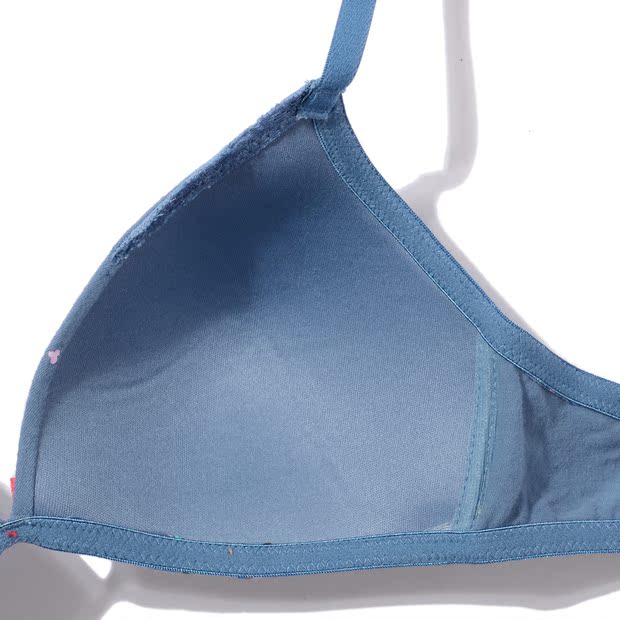 小碎花纯棉<em>文胸</em> 女生无钢圈舒适<em>胸罩</em> <em>无托</em>薄款