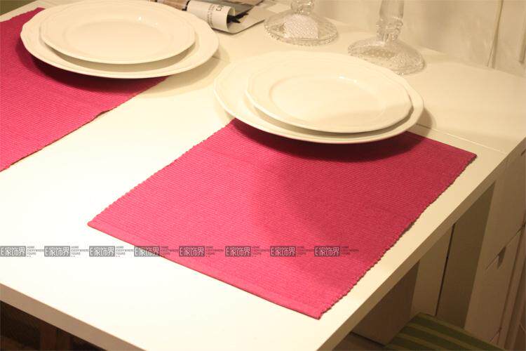Wepsi E furniture solid colors rose red simple wind table mat/placemat/cotton insulation pads