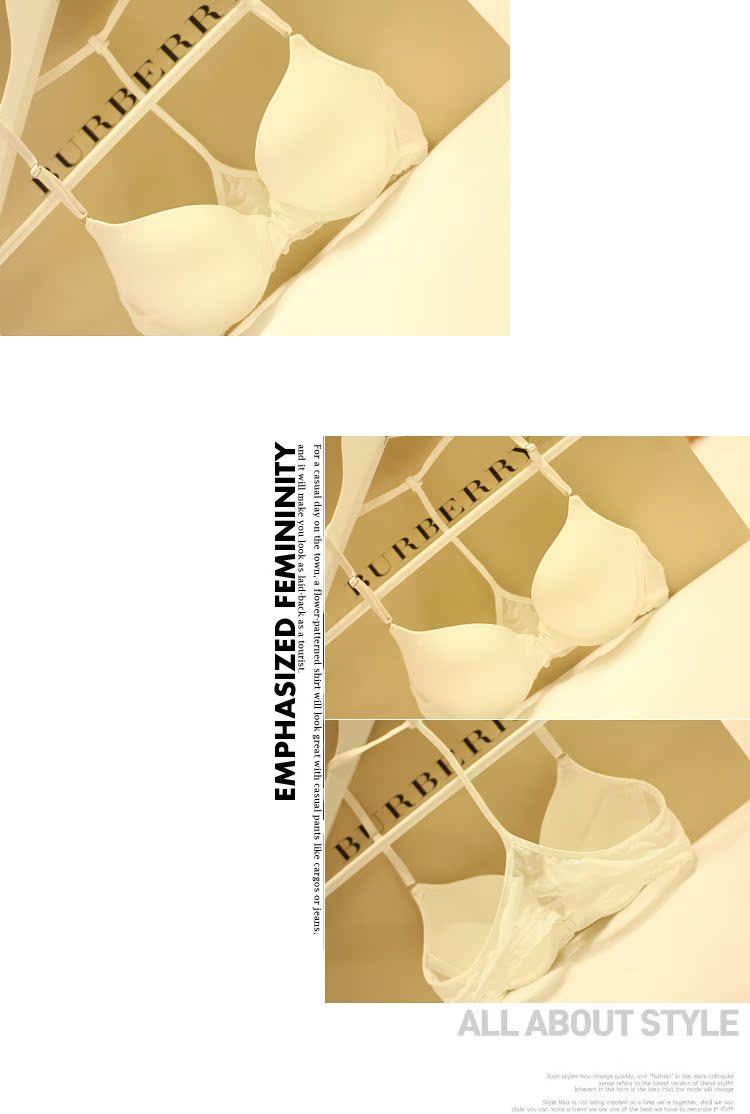 【外贸蕾丝边前扣深U蕾丝露肩无痕<em>露后背文胸</em>