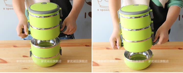 Yi Dian Eslite stainless steel pot lunch box lunch box insulated lunch box insulated barrel sending bags tableware