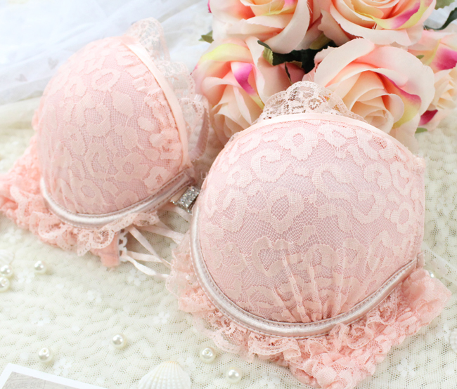 日系少女<em>文胸</em>套装日韩内衣<em>胸罩乳罩</em>前<em>扣</em>婚纱礼