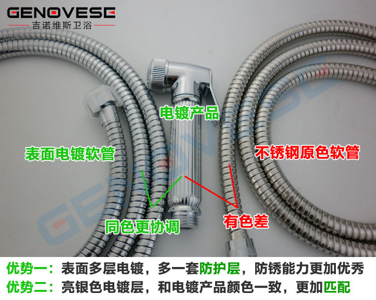 Биде 吉诺维斯 全铜冷热妇洗冲洗器小花洒洁身器二联水龙头带喷枪 Genovese