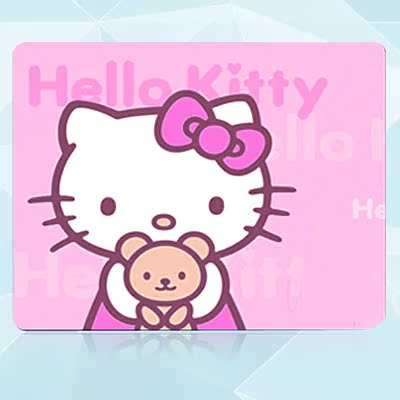 个性创意可爱卡通hello kitty鼠标垫韩国 办公桌垫可定制广告包邮