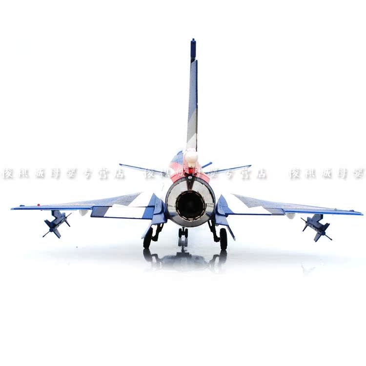 【歼10表演机模型 歼十1:30合金仿真八一飞行