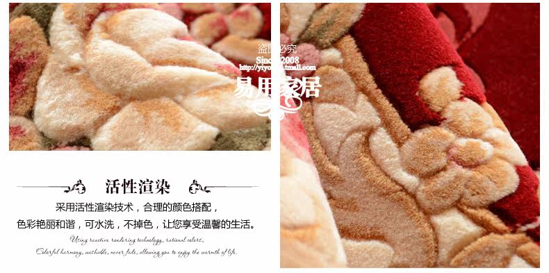 ковер 东升新西兰羊毛地毯欧式客厅茶几垫卧室床边满铺毯加密加大加厚款 Dongsheng XM/004
